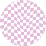 Ikeehome  Irregular Checkerboard Bedroom Rug Round Simple Design Solid Color IG Fashion Living Room Carpet Polyester Cute Decoration Home