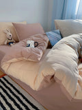 Pure Cotton Bedding Set Dormi Student Tee-Piece Suite Double-Border Design Soft Comfortable All-Season Bedding Collection