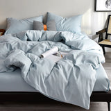 Black Bedding Set Microfiber Duvet Cover Set Sheet Pillowcase Home Bedclothes 3/4pcs Queen King Home Linens