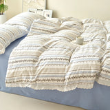 New class A double-layer yarn thickened three/four-piece set skin-friendly and breathable single double washed cotton