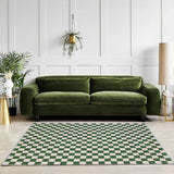 Checkerboard Carpet Modern Minimalist Girly Plaid Living Room Bedroom Large Area Decorative Rug Fashionable Fluffy Floor Mat