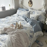100% Cotton French pastoral style Bedding Set Soft Duvet Cover Bedclothes Bedspread Pillowcases Flat Sheets Comforter Sets