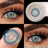 New Natural Color Contact Lenses 2pcs Colorful Makeup Eyes Contact Lens Blue Beauty Pupils Yearly Cosmetic Gray Lenses