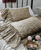 1 Piece Vintage Lace Pillowcase French Ruffle Design Pillow Cover Garden Rustic Style Pillowcases Cotton Cloth Pillow Case