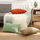Olanly Corduroy Cushion Cover 45x45 Soft Fluffy Strip Pillow Cover 50x50 Luxury Decorative Home Pillow Case For Sofa Living Room