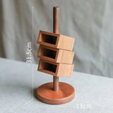 Nordic Style Wooden Pen Holder Detachable Desk Storage Rack Makeup Brush Oblique Insertion Pen Holder Office Stationery Supplies
