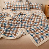 Super Soft Japanese Milk Velvet Blanket Thick Leisure Blanket for Home Office Nap Warm Naked Sleeping Bed Sheet for All Seasons
