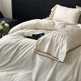 600TC Egyptian Cotton Vintage Jacquard Luxury Bedding Set Single Queen King Size Duvet Cover Flat/Fitted Sheet Pillowcase 3/4Pcs