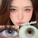 2pcs 1pair Cyber Series Halloween Colored Contact Lenses for Makeup Eyes Big Pupils Red Contact Lenses Pink Lens Myopia