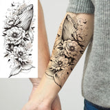 1 Sheet Beautiful Butterfly Flowers Temporary Tattoos For Women Girls Waterproof Fake Tattoos Floral Animals Temp Tatoo Stickers