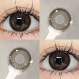 1 Pair Brown Eye Lenses Korean Natural Lenses Color Contact Lenses Eyes with Degree Gray Beautiful Pupil Fast Shipping