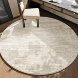 Cream Style Oversized Living Room Carpets Round Creative Art Bedroom Carpet Beige Plush Soft Cloakroom High-end Luxury Rug 