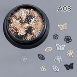 Halloween Nail Sequins 3D Nail Charms Witch Spider Net Black Cat Bat Pumpkin Black Gold Metallic Flakes Nail Art Sequins Decor