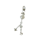 Laser Heart rocking horse Beaded Charm Phone Pendant Crystal Wristband Keychain Bracelet Lanyard Cord