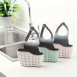 Creative Sink Drain Storage Rack Hanging Kitchen Sink Rack Adjustable Faucet Push Rack Storage Hanging Basket Kitchen Supplies