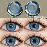 2Pcs Blue Halloween Colorful Contacts Lenses Anime Cosplay Eyes Lens Yellow Multicolored Lenses Yearly Beautiful Pupils