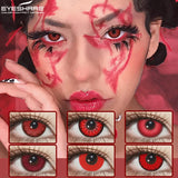 2pcs/pair crazy Halloween Colored Contact Lenses for Makeup Eyes Big Pupils Red Contact Lenses red series cosplay Lens