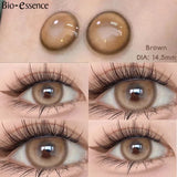 Bio-essence Colorcon 1 Pair Korean Lenses Colored Contact Lenses with Degree Myopia Lenses Brown Lenses Natural Eye Lenses