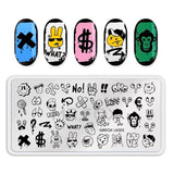 1PCS Halloween Nail Stamping Plates Rectangle Template Stencils Nail Art Stamp Image Plate Manicure Nail Print Tools