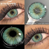 Myopia Lenses 1Pair Colored Contact Lenses with Degree Natural Blue Eye Contacts Prescription Lens Gray Pupils Yearly