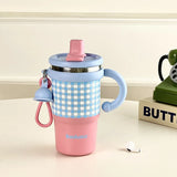 Coffee Insulated Cup  Stainless Steel Water Cup  Large Capacity  High Appearance  Double Drinking Cup  Ice Cream Cup for Girl