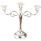 3 Arms Metal Candle Holder High Gloss European Retro Exquisite Candlestick Holder for Dining Tables Wedding Holiday Decoration