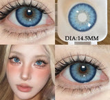 1Pair Natural Colored Contact Lenses 1Pair Beauty pupillents Yearly Grey Pupils Brown Contacts New Cosmetic