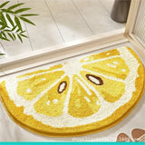 Wool Fruit Shaped Bath Rug  Non Slip Bathroom Mat Soft Decorative Floor Carpet for Bedside Living Room Nursery