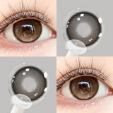 1 Pair(2pcs) Mixed Blood Fairy Long Lasting Fashion Gray Contact Lenses For Party Makeup Mixed Blood Exotic Gray