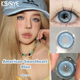 1 Pair Hot Sales Color Contact Lenses Eyes Cosplay Blue Pink and Brown Contacts Lens Makeup Yearly