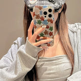Vortex Shell IND Green Blue And Red Flowers Designed Phone Case For iPhone 17 16 15 14 Pro Max 13 12 11 XS XR 7 8 Plus 16e Cover