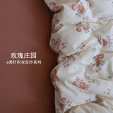 New class A knitted cotton, Tianzhu cotton double-layer yarn four-piece set, simple and skin-friendly, student dormitory