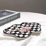 Nordic Ceramic Plate Jewelry Dish Necklace Ring Storage Plates Fruit Bowl Decoration Tray Dessert Plate