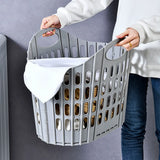 1PC Collapsible Laundry Hamper Basket, Foldable, Portable for Home & Bathroom, Durable Fabric, Space Saving Clothes Organizer