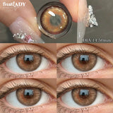 1 Pair Colored Contact Lenses Natural Brown Pupils Eyes Contact lenses Green Soft Contacts 14.50mm