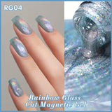 Auroras Cat Magnetic Gel Nail Polish Reflective Sparkling Glitter Semi Permanent Nail Art Soak Off LED UV Gel Varnis