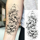 1 Sheet Beautiful Butterfly Flowers Temporary Tattoos For Women Girls Waterproof Fake Tattoos Floral Animals Temp Tatoo Stickers
