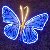 40cm 60cm of LED Outdoor Simulation Dynamic Static Butterfly Lights Holiday Party Decorations Butterflies Dynamic Insect Lights