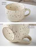 Nordic Style Matte Splashed Ink Drinking Mug Household Simple Breakfast Milk Cups Fashion Office Handgrip Large Coffee Cup