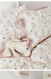 Adorable Pure Cotton Four-Piece Bedding Set Sweetheart Bear Tee-Piece Dormi Bedding Set Comfortable Warm Korean Sle