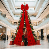 Oversized Red Plushie Bows Decoration For Weddings And Parties Backdrop Christmas Tree Wall Decoration Ormanent Ribbon