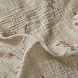 Vintage French Pastoral Flower Print Bedding Set 100% Cotton Double Yarn Soft Duvet Cover Flat/Fitted Bed Sheet Pillowcases 4Pcs