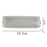 Simple Pencil Box Cute Transparent Pencil Case Zipper Square School Student Supplies Stationery Storage Bag