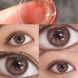 Colored Contact Lenses for eyes Degree Myopia Yearly Use 0-8.00 Brown Beauty Pupils color connatural contact lens