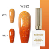 16 Colors of Thermochromic Gel Nail Polish - Trendy Autumn/Winter Thermochromic Gel Nail Polish with LED Gloss and Shine for a S