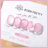 Wine Red Jelly Gel Nail Polish Glitter Nude Translucent Quick Extension Gel Semi Permanent Varnish UV Gel Nail Art 1