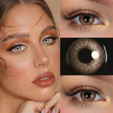 14.50mm Blue Colored Contact Lenses, Large Pupil Effect, Hydrating Soft Lens for Girls, Trendy Douyin Style Eye Makeup