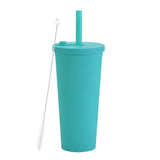 700ml,Double-Layer Straw Cup/MUG,Drinkware,Environmentally Friendly Plastic,Large Diameter,Transparent Milk Tea Cup,Holiday Gift