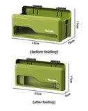 Foldable Desk Organizer No Drill Wall Mount Hanging Storage Box Space Saving Rack for Home Living Room Bedside Office Stationery