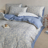 20% Linen and Cotton Bedding Sets Print Duvet Cover Sheet Pillowcase 4pcs Breathable Underwear Bed Linens